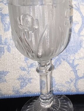 Depression Iris & Herringbone Stem Goblet